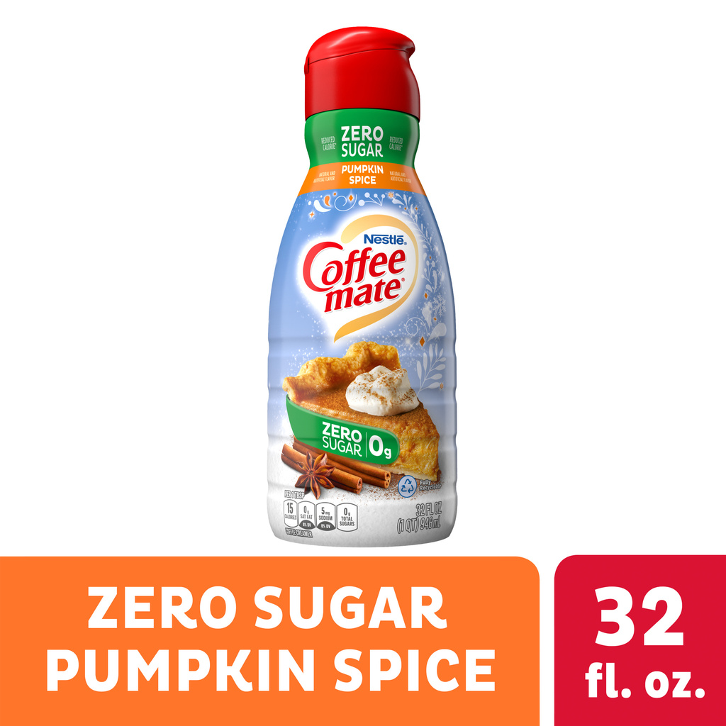 CoffeeMate Creamer, NonDairy, Zero Sugar, Pumpkin SpiceHero