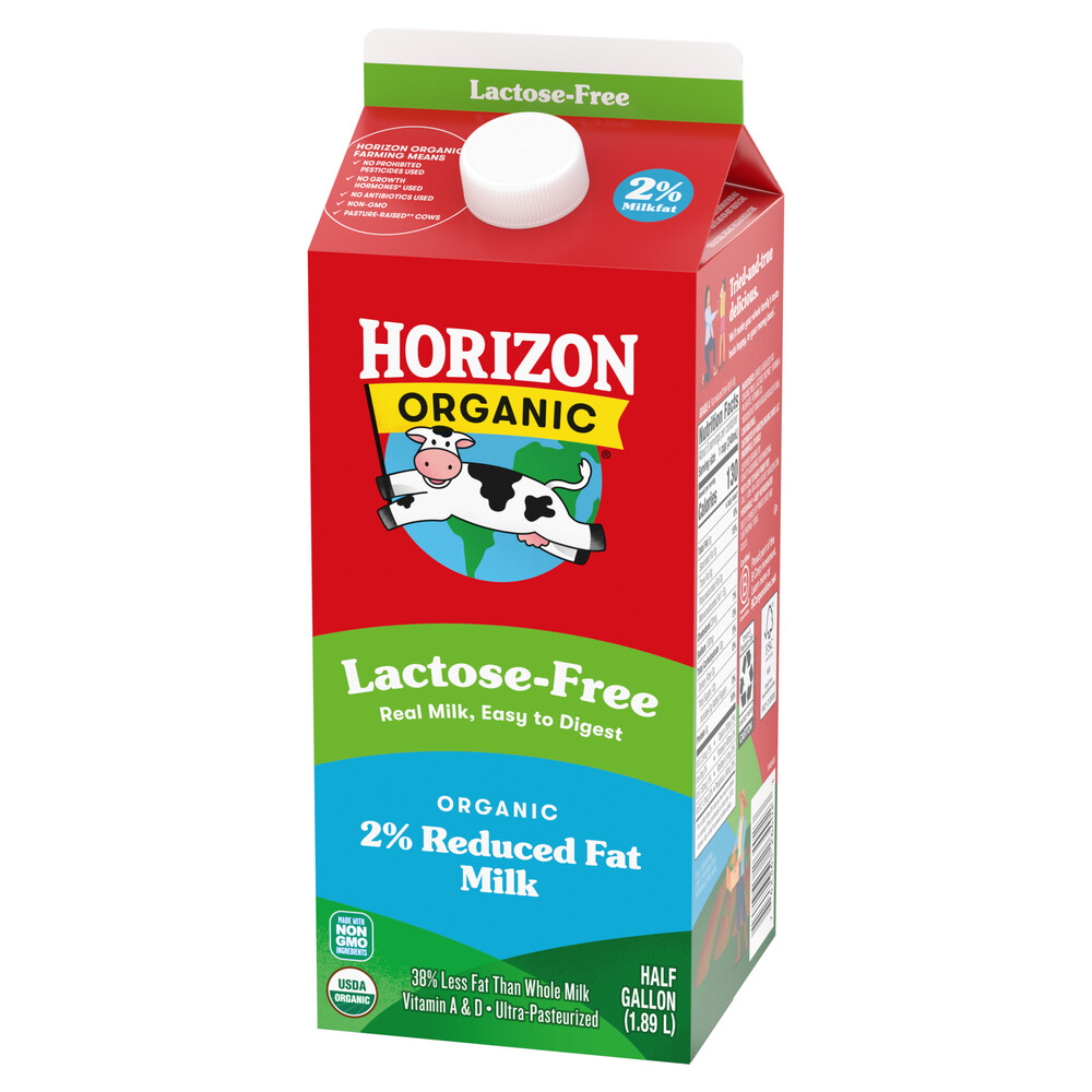 Horizon Organic Milk, Organic, 2, Reduced FatFrontRightElevated